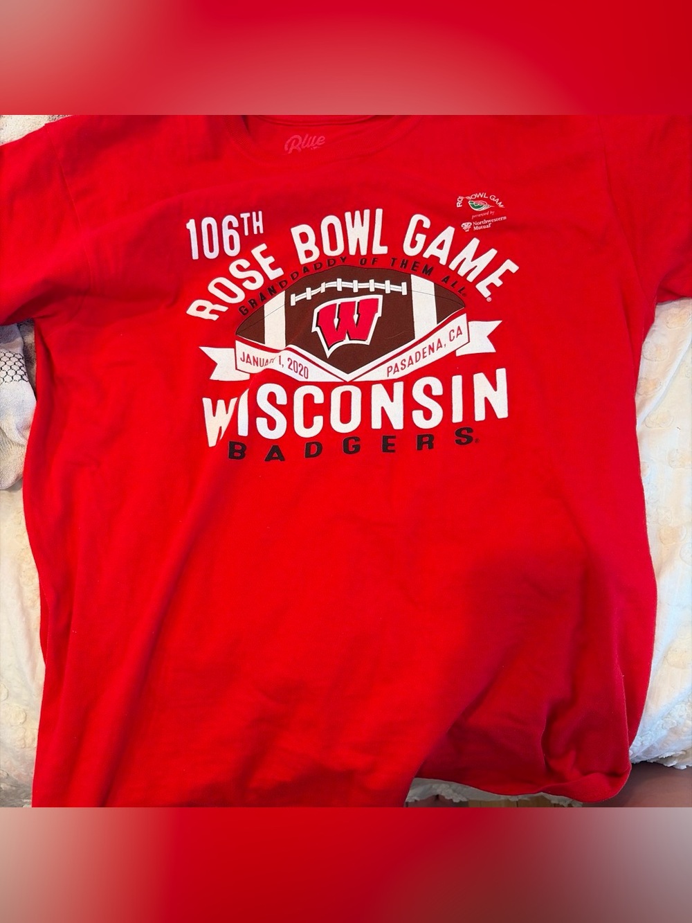Wisconsin Badgers Rose Bowl Game T-Shirt - Red